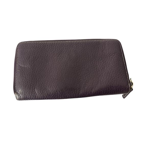 Tiffany&Co Wallet Leather Deep Purple Long Zipper Women’s Designer - Picture 2 of 8
